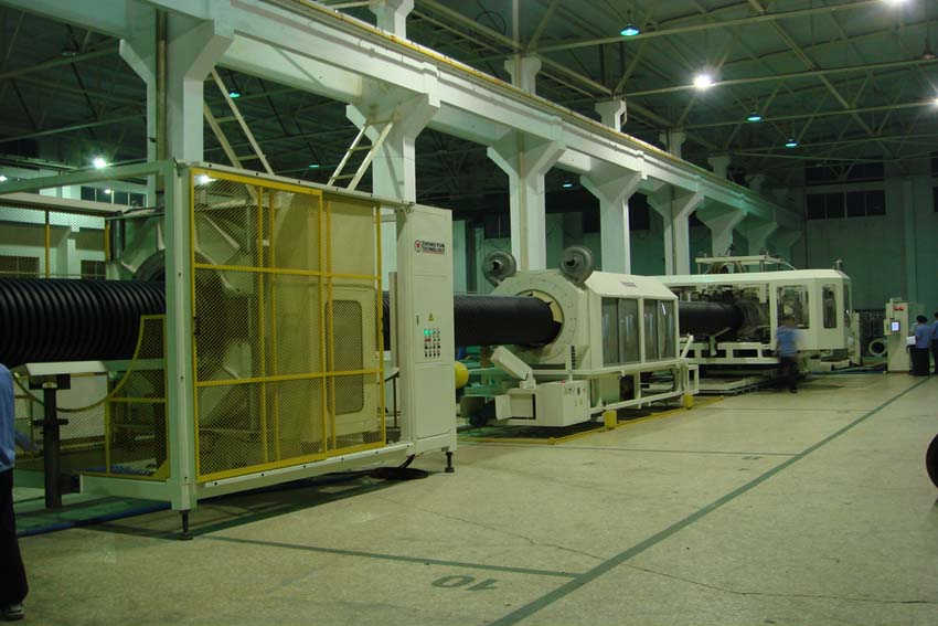 PE PVC Double Wall Tall Tube Machine